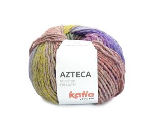 Lana Azteco Katia gomitoli da 100 grammi e 180 metri. (7892 - Lilla-Verde-Ocre)