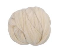 Lana Cardata, 100G/3.53OZ Lana Pura Per Feltro, Grigio Bianco