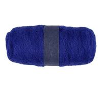 Lana cardata, blu, 100 grammi