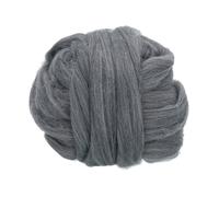 Lana cardata per filato, 100g/3.53oz pura per feltro, grigio chiaro