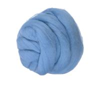 Lana cardata per filato, 150G/5.3OZ pura per feltro, azzurro chiaro