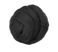 Lana cardata per filato, 150G/5.3OZ pura per feltro, nera