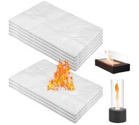 Lana ceramica per bioetanolo, 8 spugne in ceramica per camini a bioetanolo, bioetanolo, sostituire lo stoppino per camino da tavolo in gel per interni per prolungare il tempo di combustione, 30 x 20 x