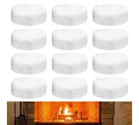 Lana ceramica per bioetanolo: PRITOK 12 spugne in ceramica per camino, in lana di ceramica, materiale bruciatore da tavolo con elevata resistenza al calore, per camini a etanolo e bruciatori a gel per