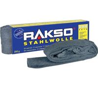 RAKSO lana d'acciaio grossa 5, 200g, 1 fascia, rimuovere fanghi da superfici in legno marezzate, eliminare spruzzi di vernice da finestre e veli di ruggine da utensili senza lasciare graffi