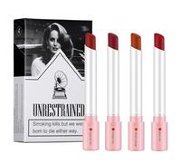 Lana Del Rey Lipstick Cigarettes Set Rossetto - 4 Pezzi Rossetto Opaco A Lunga Tenuta - Rossetto Opaco A Lunga Durata - Rossetti In Velluto Opaco - S-moke Case Design Colore Rosso Rossetto