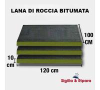 LANA DI ROCCIA BITUMATA SPESS. 10CM ISOLAMENTO TETTO COPERTURA SOTTO TEGOLA