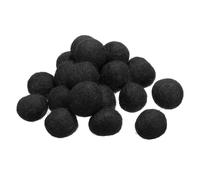 Lana Feltro Palline Perline Lana Feltro Lana Tessuto 2cm 20mm Nero 50pz