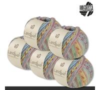 LANA GROSSA 5x100 G Landlust Die Calzino Filato Seta Maglia Lana Seta 6 Colori