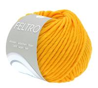 LANA GROSSA Feltro | Filato di feltro per artigianato creativo, versatile, lana di alta qualità per infeltrimento a umido e a secco, filato a mano in 100% lana vergine | 50 g per lavorare a maglia e