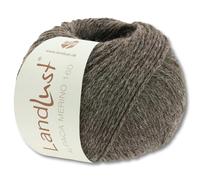 Lana Grossa Landlust - Gomitolo di lana merino 160, 50 g, 26 colori (405 | grigio talpa)