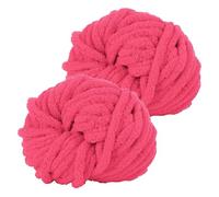 Lana Grossa per Coperte a Mano, 2 Pezzi 500g Rosa Lana Grossa Morbido e Confortevole, Gomitolo Ciniglia Grossa Cuscini, Coperte, Sciarpe, Cappelli Lavorati a Maglia