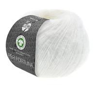 LANA GROSSA Per Fortuna GOTS | leggero filato estivo con cotone | 74% cotone (bio) e 26% poliammide | 50 g lana per lavorare a maglia e all'uncinetto | 190 m filato FB 9