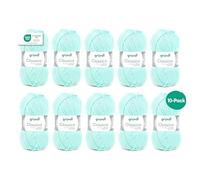 Gründl Lana Classico (Filato per Maglia/Uncinetto Certificato Oeko-Tex® in 50% Pura Lana Vergine (Merino Superwash) e 50% poliacrilico, 50 g/120 m, Ferri: 3,5-4,5, 10 gomitoli da 50 g), Menta