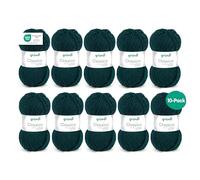 Gründl Lana Classico (Filato per Maglia/Uncinetto Certificato Oeko-Tex® in 50% Pura Lana Vergine (Merino Superwash) e 50% poliacrilico, 50 g/120 m, Ferri: 3,5-4,5, 10 gomitoli da 50 g), Abete