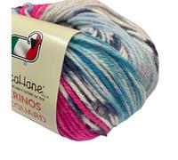 Lana Merinos Jacquard Tropical Lane - 28 - multicolor fucsia