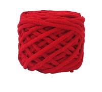 Lana per uncinetto Filato di ciniglia spesso e morbido, 50 m, arcobaleno, soffice, for coperte, for principianti che lavorano all'uncinetto a maglia per Ricamo(11 Bright red)