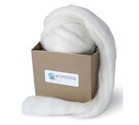 Lana pettinata per infeltrimento, 226 gr di matassa di lana cardata per Feltro di Lana ad Ago, feltro bagnato, artigianato e filatura a filatura con fuso manuale. Colori naturali, non trattato (Ecru)