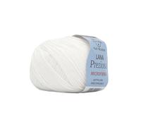 Lana Preziosa Tre Sfere Microfibra 100% 500 grammi (10 gomitoli da 50 gr x 130 mt) per Accessori, Borse, Abbigliamento e Granny con Ferri da Maglia o Uncinetto (Bianco - K010)