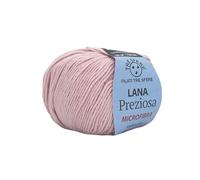 Lana Preziosa Tre Sfere Microfibra 100% 500 grammi (10 gomitoli da 50 gr x 130 mt) per Accessori, Borse, Abbigliamento e Granny con Ferri da Maglia o Uncinetto (Rosa antico - K220)