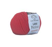 Lana Preziosa Tre Sfere Microfibra 100% 500 grammi (10 gomitoli da 50 gr x 130 mt) per Accessori, Borse, Abbigliamento e Granny con Ferri da Maglia o Uncinetto (Rosso - K160)