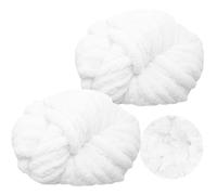 Lana spessa per uncinetto, 250g x 2cm, colore bianco puro, super morbido, per lavorare a maglia a mano, morbido gomitolo di lana