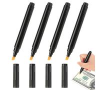 LANAFAY 4 Pezzi Penna Controllo per Soldi, Verifica Banconote False Rilevatore, Penne Validatore Banconote Contraffatte Professionale, Pennarello Soldi Falsi, Applicabile alle banconote di vari paesi