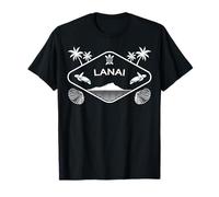 Lanai Isola Palme Tartarughe di Mare Hawaii Souvenir Maglietta