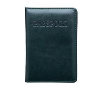LANANAI Custodia sottile per passaporto, da viaggio, semplice, per conservare il passaporto, porta biglietti portatile, ultra sottile, Verde scuro, 9.8 x 14 cm, Casual