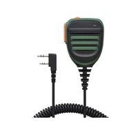 LANAPPTLTG Adatto for microfono mimetico Baofeng 2PTT Walkie Talkie Altoparlante Radio Microfono 2 pin Kenwood Tipo IP55 portatile adatto for UV-82 UV16 888S(Green)