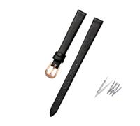 LANAPPTLTG Cinturino for orologio da polso da donna, alla moda, mini cinturino da 6 mm, 7 mm, 8 mm, 10 mm, 12 mm, colore rosso e bianco, piccolo cinturino(Black RG,12mm)