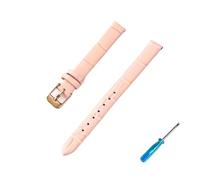 LANAPPTLTG Cinturino for orologio in pelle da 8 mm, 10 mm, 12 mm, 14 mm, 16 mm, 18 mm, 20 mm, adatto for le donne(Pink-rose Gold,14mm)