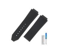 LANAPPTLTG Cinturino for orologio sportivo in silicone morbido da uomo adatto for Yubo Big Bang Classic Fusion 26 * 19 mm 26 * 17 mm Interfaccia convessa Accessori(Black-No Buckle)