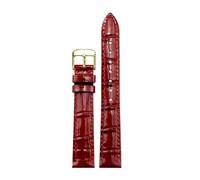 LANAPPTLTG Cinturino in pelle di ricambio universale for orologio, adatto for donna, 10 mm, 12 mm, 14 mm, 16 mm, 18 mm, 19 mm, 20 mm.(Red-gold,18mm)