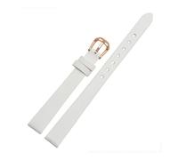 LANAPPTLTG Cinturino in pelle for orologio da 6 mm, 8 mm, 10 mm, 12 mm, 14 mm, adatto for orologio da polso da donna, rosso, nero, bianco e blu.(White rg,10mm)