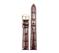 LANAPPTLTG Cinturino universale for orologio in pelle, adatto for donna, 10 mm, 12 mm, 14 mm, 16 mm, 18 mm, 19 mm, 20 mm.(Brown-gold,10mm)