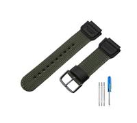 LANAPPTLTG Misura for Casio Ae1200wh/1300/SGW-300H/400/500 da uomo 18x24mm ago fibbia tela nylon interfaccia convessa cinturino(Army green-Black-K7)