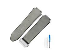 LANAPPTLTG Misura For Yubo Classic Fusion Big Bang Glassa Convessa Interfaccia In Silicone Sottopelle 26x19mm Cinturino Orologio(Gray-Steel-Z2)