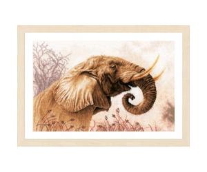 Lanarte Kit per ricamo a punto croce, motivo: elefante