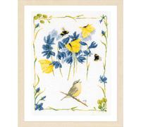 Lanarte kit punto croce "Chiffchaff Marjolein Bastin", conteggio, fai da te, 35x