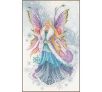 LANARTE Kit Punto Croce Contato FATA DEGLI ELFI INVERNALI FANTASY Decorativi Per Pareti ca. 30 x 48 cm Set Fai Da Te Creativo Adulti Ricamo Casa Decor Arte Da Parete Kit Per Hobby Cross Stitch