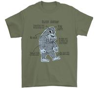 L'Anatomia Di Bigfoot Maglietta Uomo 100% Cotone