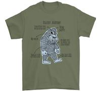 L'Anatomia Di Bigfoot Maglietta Uomo 100% Cotone