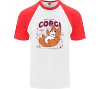 L'Anatomia Di Un Corgi Uomo Maglietta A Maniche Corte Da Baseball