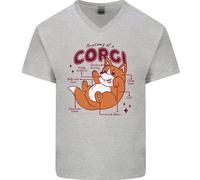 L'Anatomia Di Un Corgi Uomo Maglietta In Cotone A V