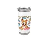 L'anatomia di un pitbull divertente Pitbulls Pitbull Dog Biologia Bicchiere termico in acciaio inox doppia parete