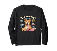 L'anatomia di Un Pitbull Divertente Pitbulls Pitbull Dog Biologia Maglia a Manica