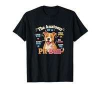 L'anatomia di Un Pitbull Divertente Pitbulls Pitbull Dog Biologia Maglietta