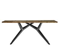 LaNatura Tavolo e panche, 220 x 100 cm, in legno anticato colorato