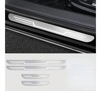 LANAZU 4 Pezzi Acciaio Inossidabile Battitacco per Auto Sticker per Toyota Yaris Cross (XP210) 2020 2021 2022 2023 2024 2025, Protezione del davanzale della portiera dell'auto,Silver/B